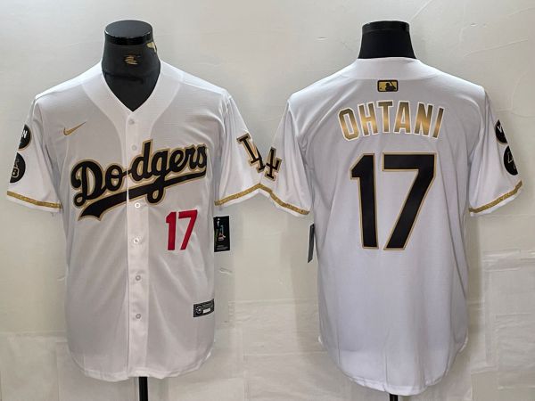 Men Los Angeles Dodgers #17 Ohtani White Fashion Nike Game MLB Jersey style 3->los angeles dodgers->MLB Jersey